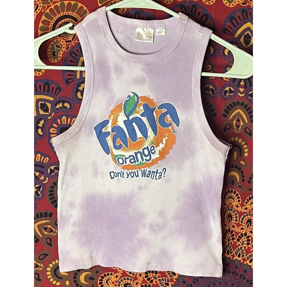 Coca Cola Fanta Orange Tie-Dye Lavender Tank Top